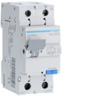Disjunctor diferențial P+N 6A/30mA, C, 4,5kA, tip AC
