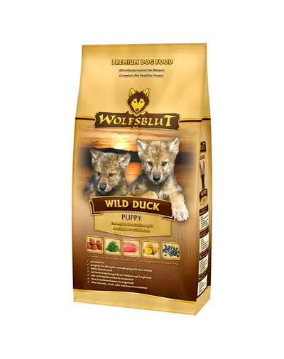WOLFSBLUT Wild Duck Puppy cu rață și cartofi 12,5 kg hrană uscată pentru căței