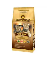 WOLFSBLUT Wild Duck Puppy cu rață și cartofi 12,5 kg hrană uscată pentru căței