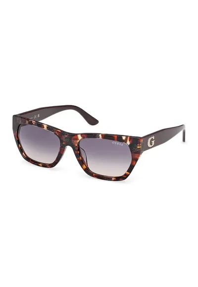 Ochelari de soare wrap cu model - Negru/Maro/Galben pal