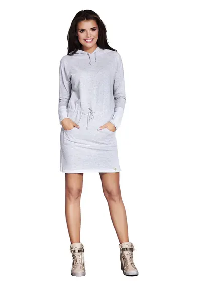 Rochie dama - Bumbac - Gri - M023