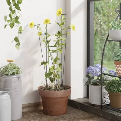 vidaXL Țăruși plante de grădină, 20 buc., verde închis, 91 cm, oțel