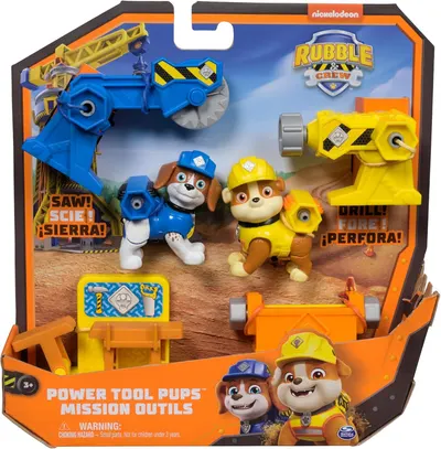 Set de joacă Spin Master Paw Patrol Rubble & Crew - Power Tool Pups, Rubble and Wheeler