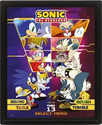 3D Afiș înrămat Pyramid Games: Sonic - Select Your Fighter