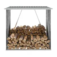 Gossi sopron depozitare lemne, otel galvanizat, 163x83x154 cm, gri