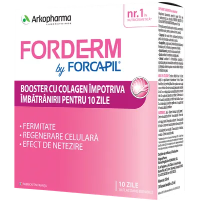 Forderm by Forcapil Booster cu Colagen, 10 flacoane
