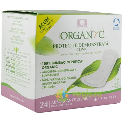 Absorbante Zilnice Subtiri din Bumbac Organic 24buc