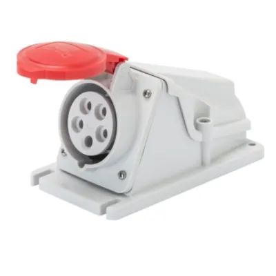Priza industriala aparenta 90° - IP44 - 2P+E 32A 380-415V 50/60HZ - RED - 9H - Strangere cu surub