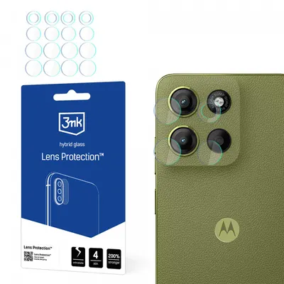 Folie de protectie Camera Spate 3MK Protection pentru Motorola Moto G15 / G15 Power, Sticla Flexibila, Set 4 bucati, Transparenta