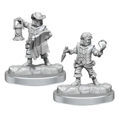 Set 2 Miniaturi Nepictate D&D Frameworks - Male Halfling Rogue