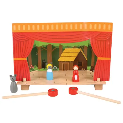 Teatru magnetic cu 18 piese din lemn