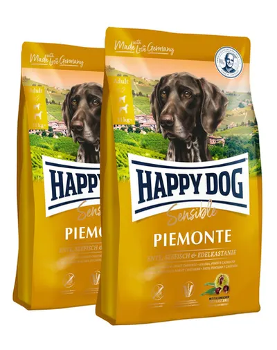 HAPPY DOG Supreme Piemonte hrana uscata caini adulti, cu rata, castane si peste 20 kg (2 x10 kg)
