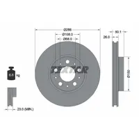 Disc frana TEXTAR 92100503