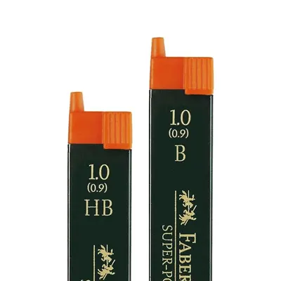 Mina creion mecanic 1.0mm, 12buc/cut, Super-Polymer, Faber-Castell