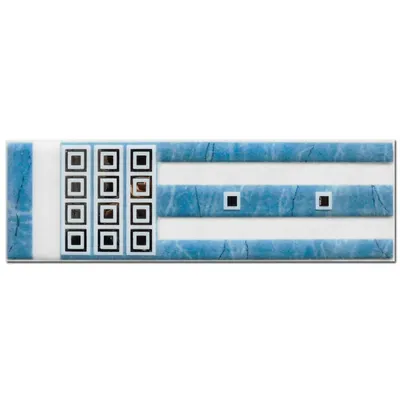 Brau decorativ faianta baie / bucatarie Rebecca Azul 6.5X20 lucioasa