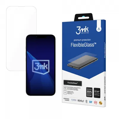 Folie de protectie Ecran 3MK FlexibleGlass pentru Apple iPhone 17e / 16e, Sticla Flexibila, Full Glue