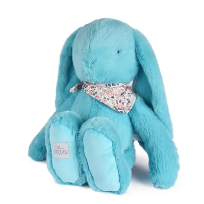 Iepuras Doudou - jucarie de plus, 50 cm, turcoaz