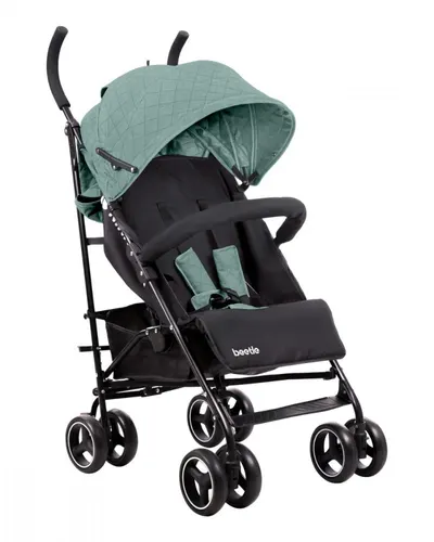 Carucior sport pentru copii KikkaBoo Beetle Mint cu Spatar reglabil,Bara de protectie detasabila,Pliere tip umbrela si greutate redusa ,Copertina reglabila cu plasa de ventilatie,Roti pivotante detasabile,Pana la 22kg