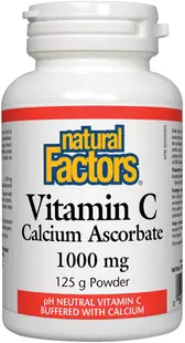 Vitamin C Calcium Ascorbate, 1000 mg, 125 g, Natural Factors