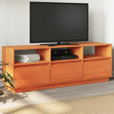 Gossi dulap tv, maro ceruit, 140x37x50 cm, lemn masiv de pin
