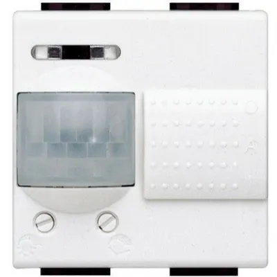 Detector cu 3 fire cu neutru, cu comanda de derogare LiVinglight - Alb - 2 module