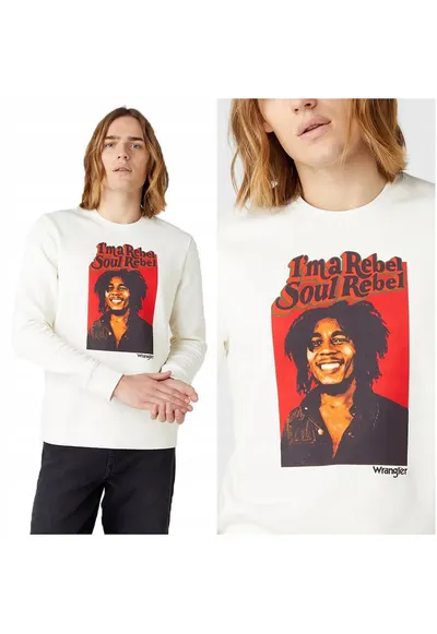 Hanorac Barbati - Soul Rebel - Nepermis - Regular Fit - 100% Bumbac - Confortabil - Stilat - Durabil - Moale - Ideal Pentru Zi Cu Zi - Marimea 2XL - Alb