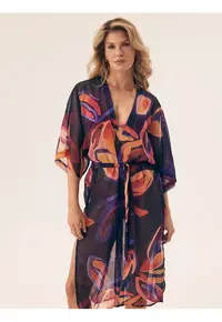 Halat de plaja dama Papaya albastru - Albastru