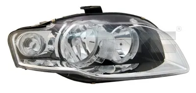 Far dreapta (H7, reglaj electric, cu motoras, fundal negru insertii crom) AUDI A4