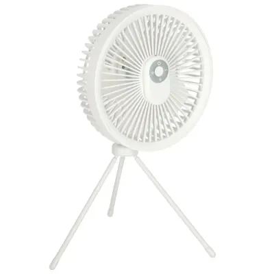 Mini ventilator de birou standing alb cu telecomanda