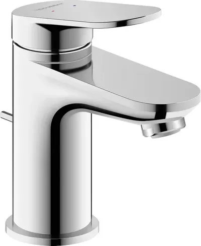 Baterie lavoar Duravit Wave WA1010001010, marime S, cartus ceramic, monocomanda, 137 mm, ventil, Crom lucios
