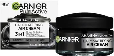 Garnier Pure Active Cremă matifiantă împotriva imperfecțiunilor, 50 ml
