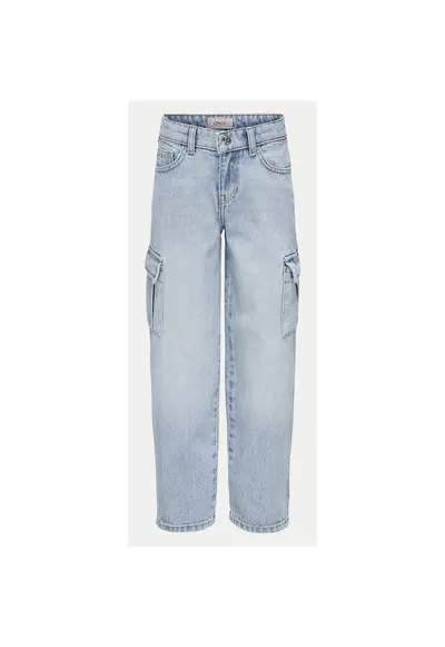 Pantaloni fete 15344508 - Bumbac - Albastru - Albastru