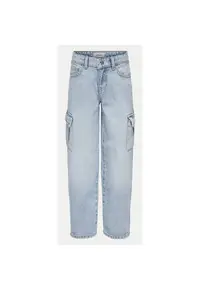 Pantaloni fete 15344508 - Bumbac - Albastru - Albastru