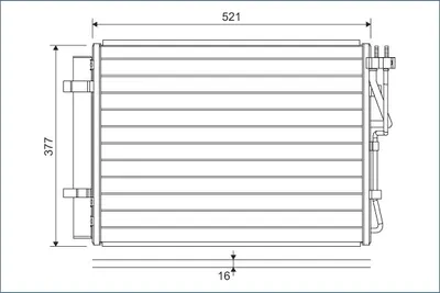 Radiator AC condensator cu uscator potrivit HYUNDAI IX20; KIA VENGA 1.4D 1.6 1.6D 02.10