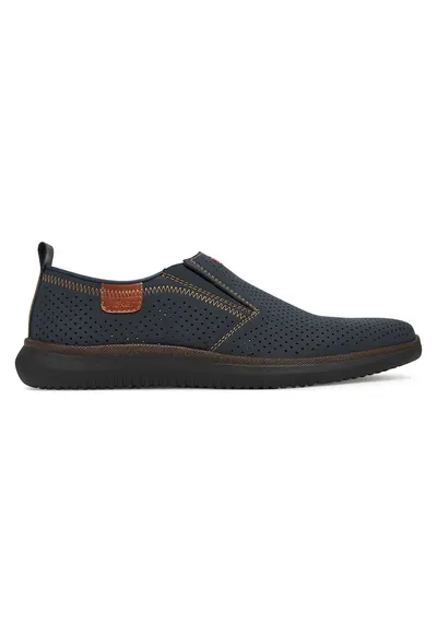 Pantofi barbati - piele naturala - culoare albastra
