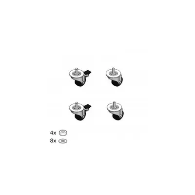 Set of 4 caster wheels pentru assembly on Linkeo 19 dulap