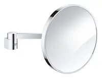 Oglinda barbierit Grohe Selection 41077000, pivotanta, factor marire 7X, fixare ascunsa, Crom