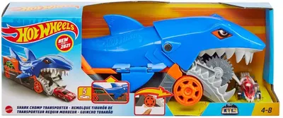 Set Mattel Hot Wheels - Transportor auto Rechin, cu o masina