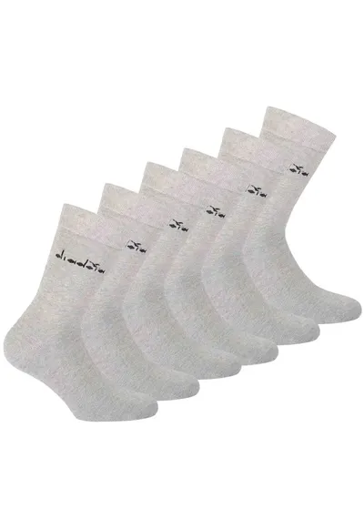 Set de sosete lungi unisex - 6 perechi - Gri deschis