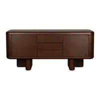 Comodă în culoare naturală închisă cu aspect de lemn de frasin 160x72x40 cm Herman – Dutchbone