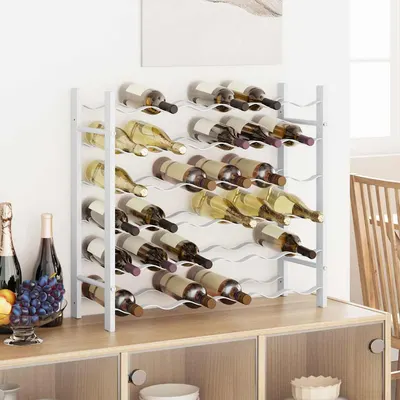 vidaXL Suport sticle de vin pentru 36 sticle, metal