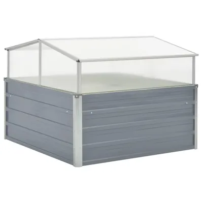 Gossi sera din otel galvanizat, 100 x 100 x 85 cm, gri