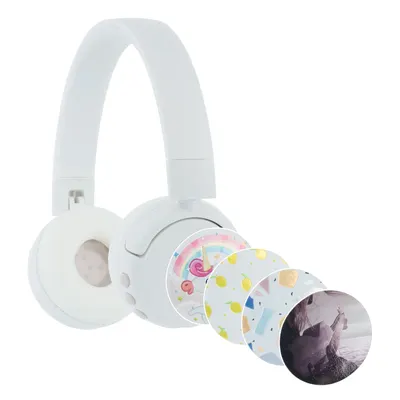 Căști pentru copii BuddyPhones - POP Fun, wireless, alb