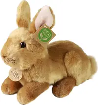 Jucărie de pluș Rappa Eco Friends - Iepuraș bej în picioare, 24 cm