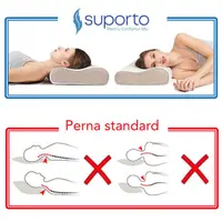 Set 2 perne ortopedice Suporto din spuma cu memorie 55 x 35 x 11 cm cu perforatii