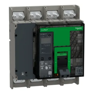 Intreruptor automat, ComPacT NS1250N, 50kA la 415VAC, 4P, fix, cu operare manuala, echipat cu unitate de declansare MicroLogic 5.0A, 1250A