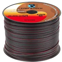 Cablu pentru difuzor, negru, cupru, 2 x 0.5 mm2 Rola 100m KAB0306