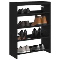Gossi pantofar, negru, 80x25x61,5 cm, lemn prelucrat