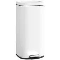 HOMCOM Coș de gunoi de bucătărie 30 L cu pedală și capac, funcție Soft-Close și blocare deschisă pentru bucătărie, acasă | Aosom Romania