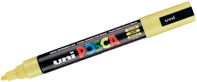 Marker permanent cu varf rotund Uni Posca - PC-5M, 2.5 mm, galben